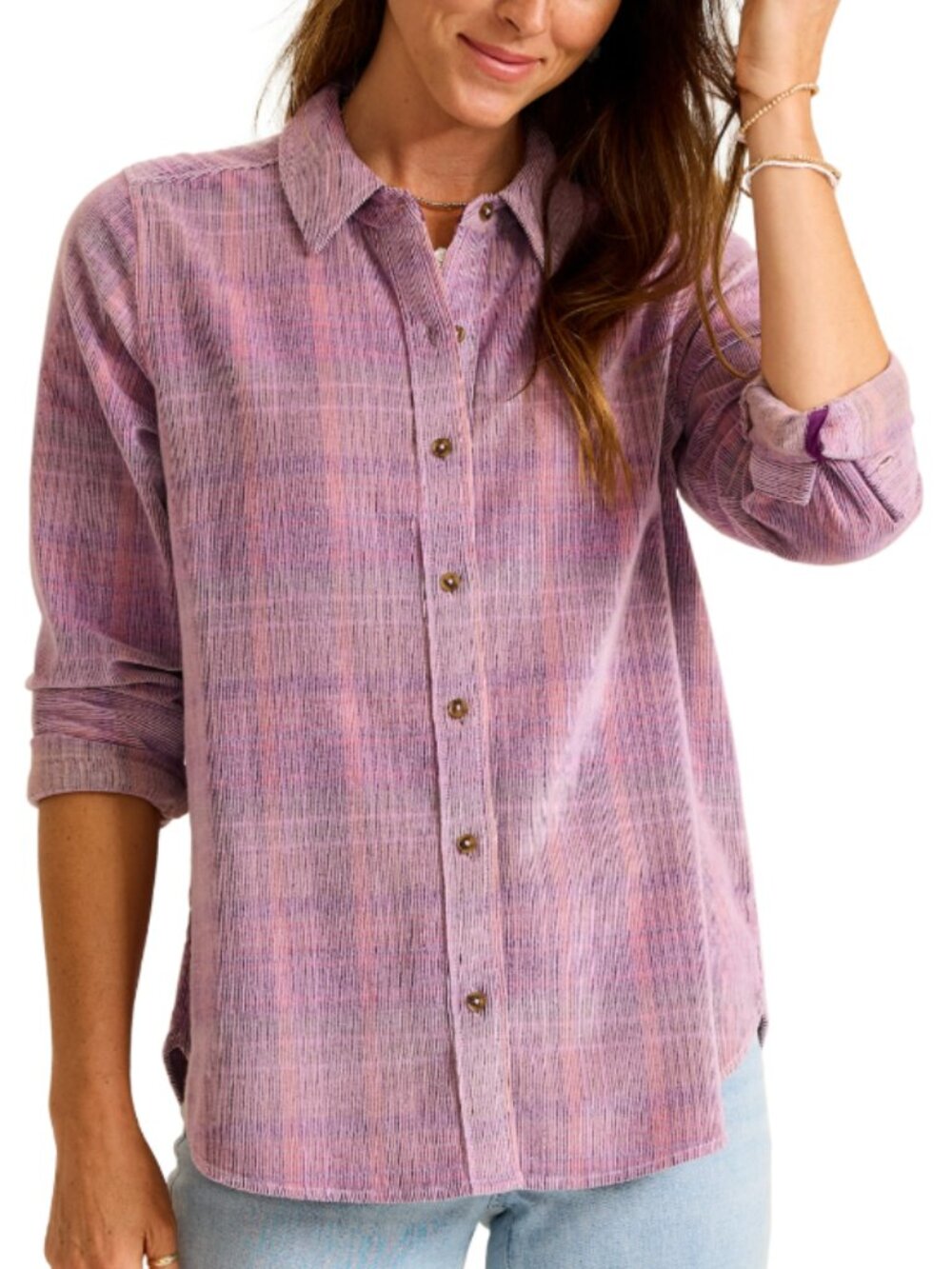 Tommy Bahama Beachfront Stretch Cotton Corduroy Button-up Shirt Faded Mauve